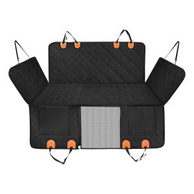 Dog Car Seat Cover For Back Seat Waterproof Oxford Cloth Seat Cover Hammock Non-Slip Scratchproof Back Seat Extender with Side Flap Mesh Window S